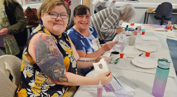 Ladies painting Masquerade masks